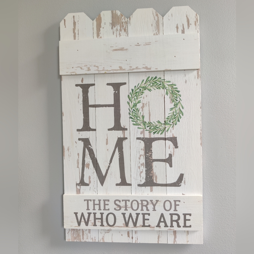 HOME The Story Of Who We Are, Wall Art, Rustic Home Handmade Wooden Art